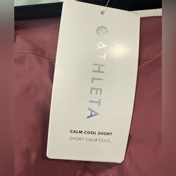 Athleta Calm Cool Sleep Short-Tawny Rose-Size M-NWT Women’s Purple Silky - Picture 2 of 4